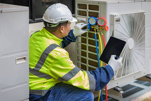 Professional Air Duct Cleaning technician working in Linn Grove, IN